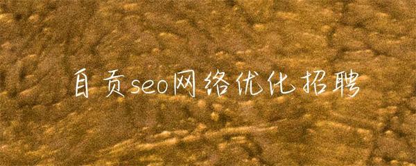 自貢seo網(wǎng)絡(luò)優(yōu)化招聘